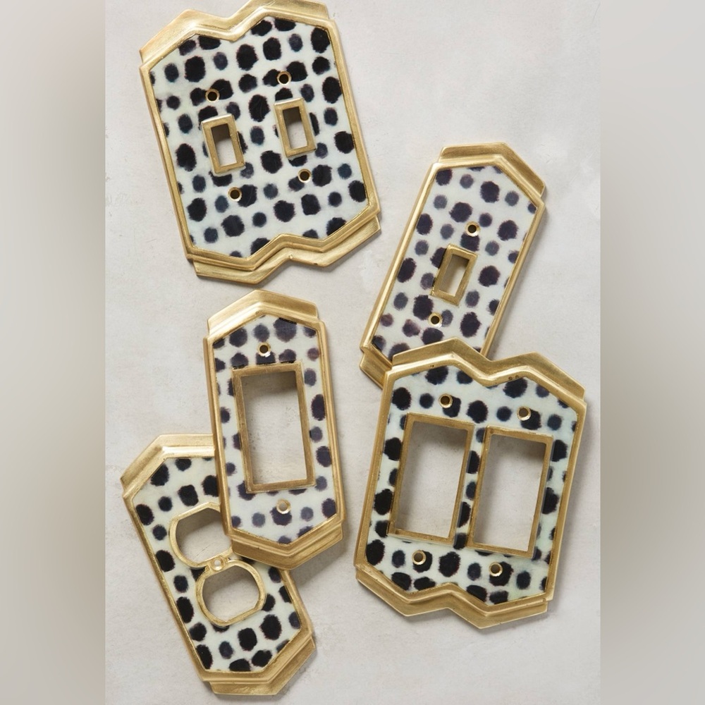 Anthropologie dotted Ames switch plate outlet cover